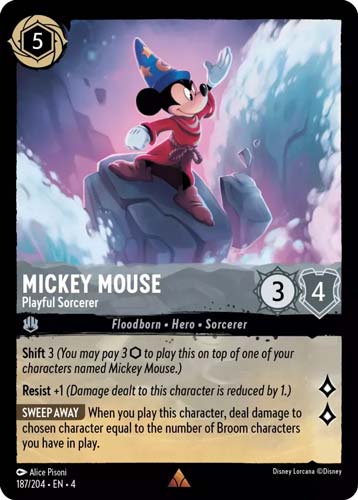 Mickey Mouse Playful Sorcerer